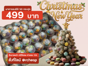 มินิมาการองกระปุกละ 10 ชิ้น ชุด 50 กระปุก🔥ใช้โปรคืนเงินได้🔥