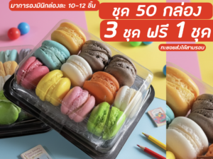 มินิมาการองชุด 50 กล่อง 3 ชุดฟรี 1 ชุด